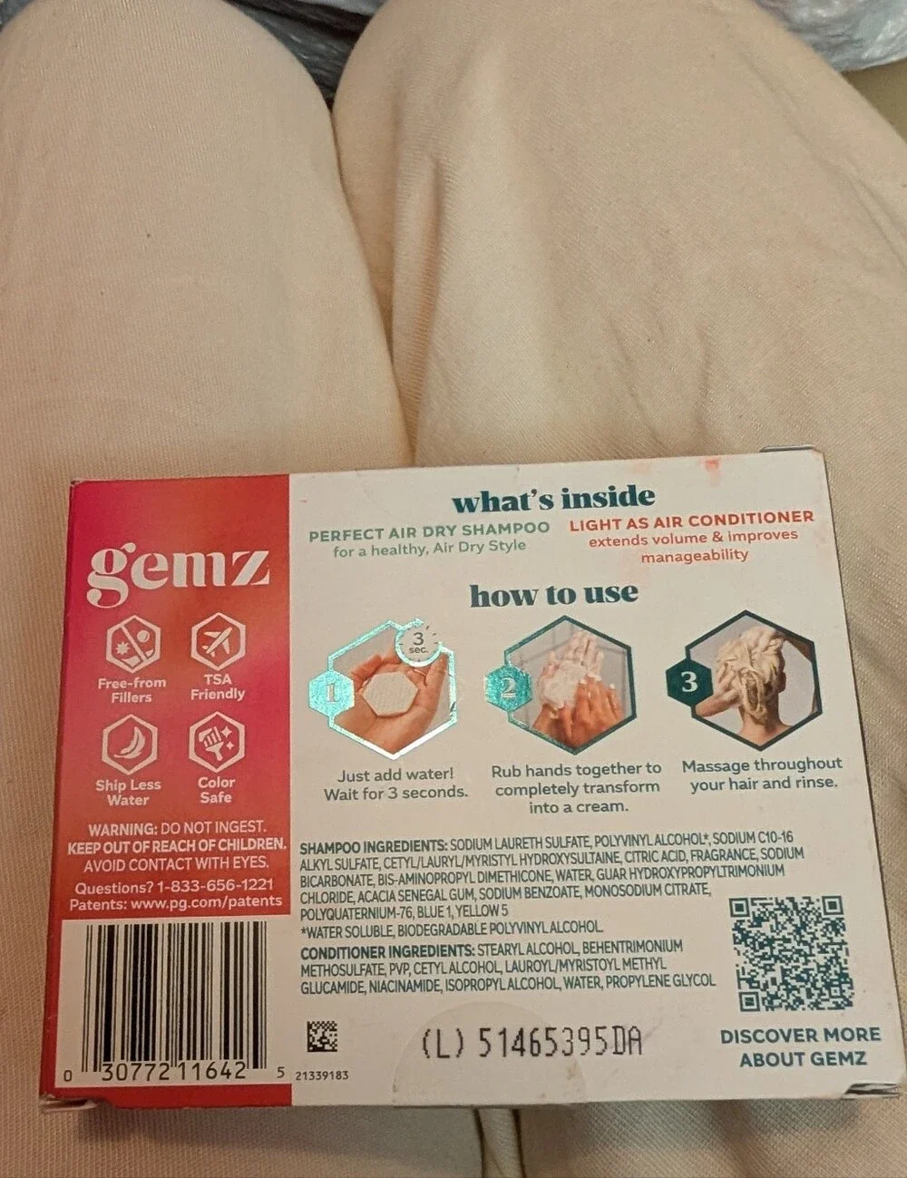 Gemz Effortless Air Dry Shampoo Mini Kit (6 Count) - NIB - TSA Travel Approved